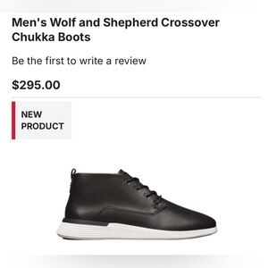 Brand New In The Box Wolf and Shepherd Black Chukka Boots    Size 11